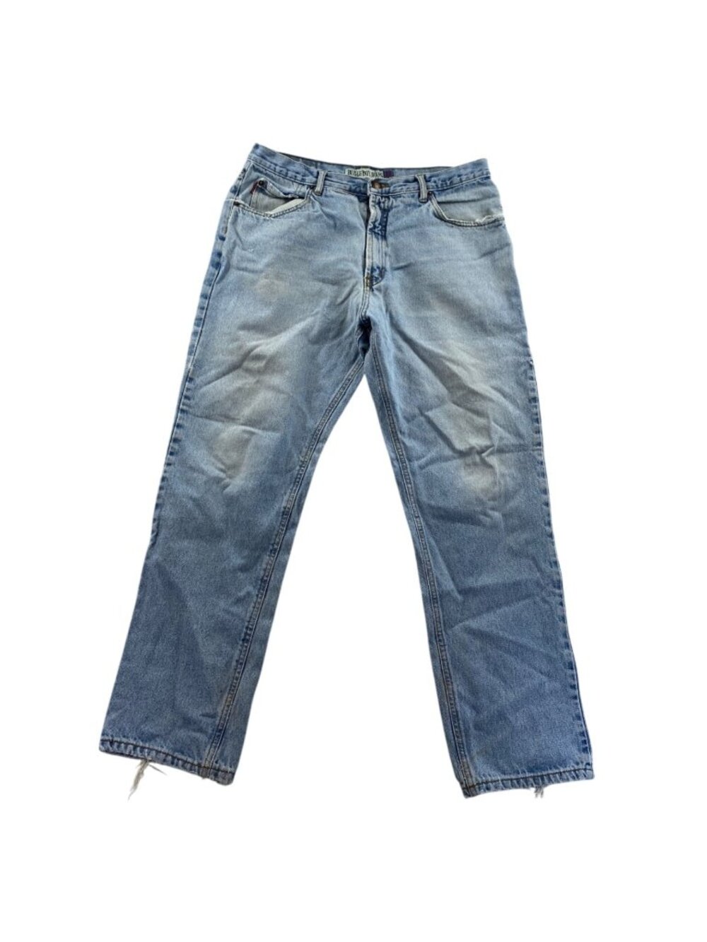 Bugle Boy Jeans Mens 705 Jeans 36x30 Blue Light Wash Denim Relaxed Straight Leg